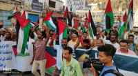حضرموت.. مسيرة راجلة ومهرجان خطابي لمناصرة القضية الفلسطينية بالمكلا