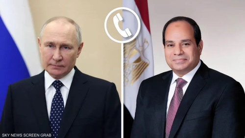 السيسي يبحث مع بوتين مستجدات الأوضاع في قطاع غزة