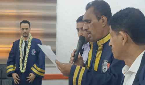 الماجستير للباحث عبدالرحيم علي مثنى صالح النوبي من كلية اللغات والترجمة بجامعة عدن