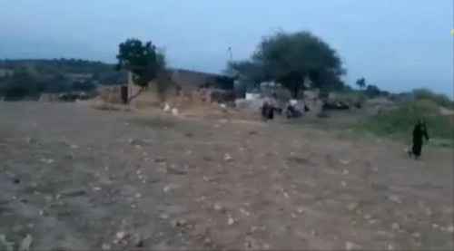 مليشيا الحوثي تستهدف&nbsp;تجمعا سكنيا في منطقة حجر الضالع بقذيفة دبابة
