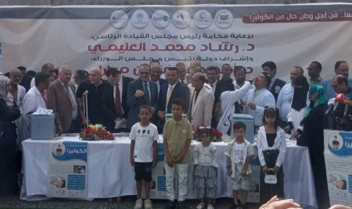 تدشين الحملة الوطنية الطارئة للتحصين ضد مرض الكوليرا في العاصمة عدن