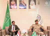 البحسني يبحث مستجدات الأوضاع العسكرية مع قيادة القوات المشتركة للتحالف العربي