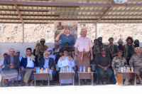 فريق التواصل بالانتقالي يتفقد جاهزية اللواء الخامس دفاع شبوة في مرخة السفلى