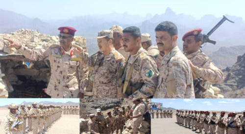 بتكليف من وزير الدفاع.. لجنة عسكرية رفيعة تزور جبهات محور العند- كرش القتالي.