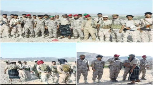 رئيس انتقالي المحفد يزور مواقع اللواء الأول دعم وإسناد