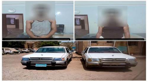 أمن العاصمة عدن يستعيد مركبتين مسروقتين من تعز ويقبض على المتهمين