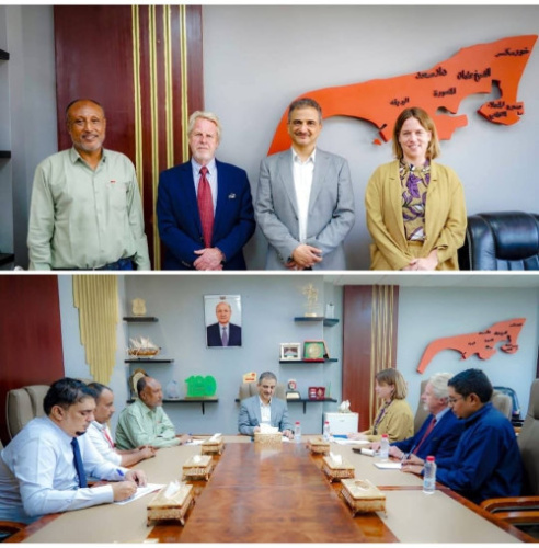 لملس يبحث مع وفد حكومي هولندي سبل تطوير مؤسسة مياه عدن