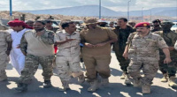 قائد محور الغيضة يتفقد الوحدات العسكرية في ميناء نشطون