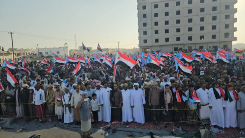 مدينة الغيضة عاصمة محافظة المهرة تشهد مليونية المطالبة بإعلان دولة الجنوب العربي"بيان"