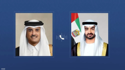 رئيس دولة الإمارات وأمير قطر يبحثان التطورات في المنطقة