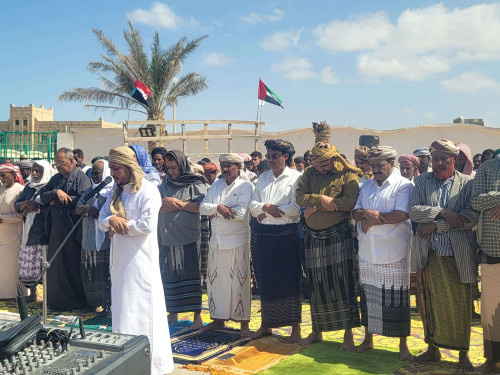 ساحة الاعتصام المفتوح بسقطرى تحتضن جمعة "الوفاء للحليف الصادق"