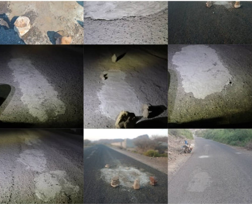 بجهود ذاتية.. القيادي محمود الحوشبي يقوم باستكمال ردم الحفريات من العاصمه الى عقان والمواطنون يثمنون جهوده