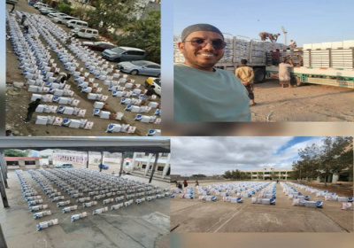 مبادرة الاعلامي العبيدي تختتم توزيع  السلة الرمضانية للأسر المحتاجة في عدن ولحج بدعم القوات المشتركة